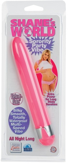 Розовый вибратор Shane`s World с бархатистой поверхностью, California Exotic Novelties
