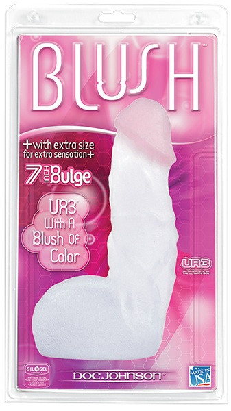 Большой пенис с мошонкой BLUSH из UR3 - 21 см., Doc Johnson