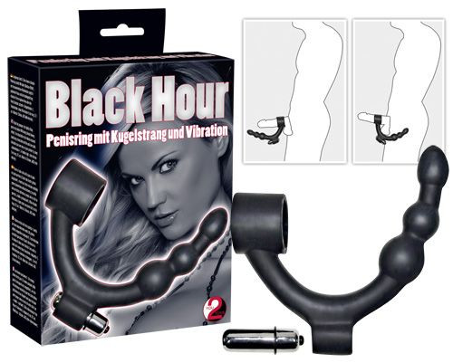 Эрекционное кольцо с вибрацией и анальным стимулятором Black Hour Penisring, Orion Эрекционное кольцо с вибрацией и анальным стимулятором Black Hour Penisring, Orion