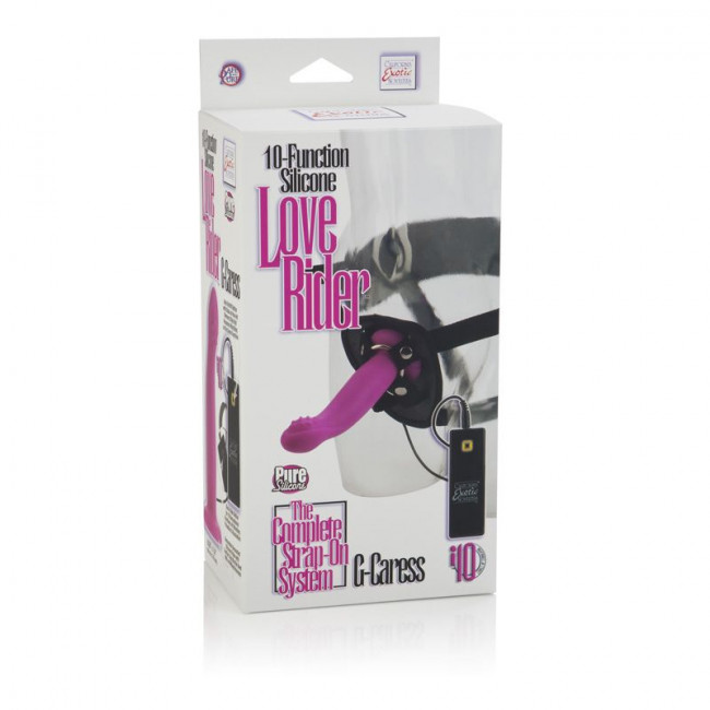 Женский страпон 10-Function Silicone Love Rider G-Caress - 16 см., California Exotic Novelties