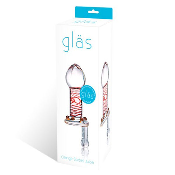 Нарядная анальная пробка из стекла - 10 см., Glas