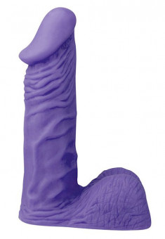 Фиолетовый стимулятор-фаллос XSKIN 6 PVC DONG - 15 см., Dream Toys