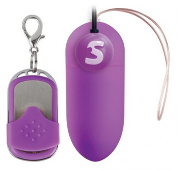 Фиолетовое виброяичко Rechargeable Vibrating egg с пультом ДУ, Shots Media BV