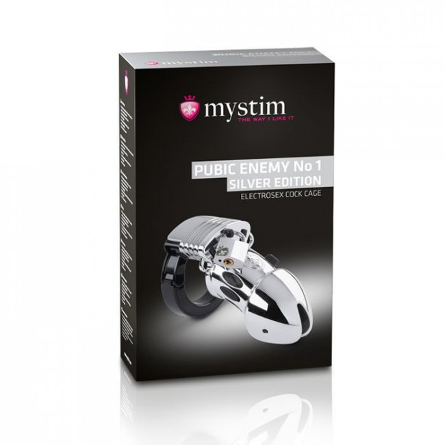 Мужской пояс верности Pubic Enemy No1 Silver Edition, MyStim