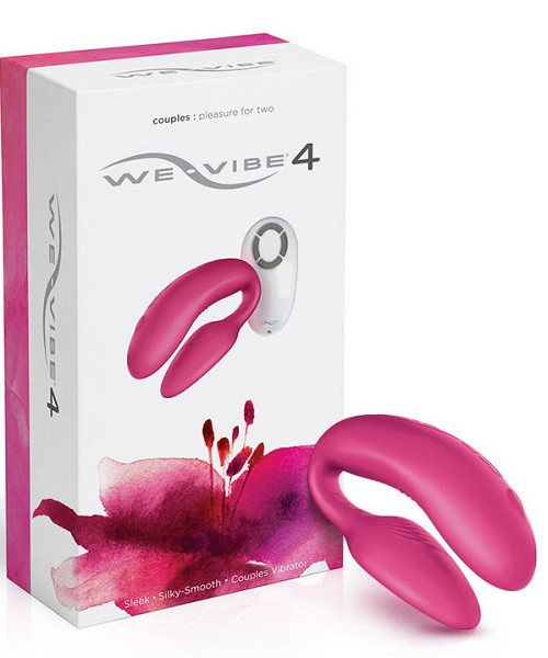 Розовый вибромассажёр для двоих We-Vibe 4, We-vibe