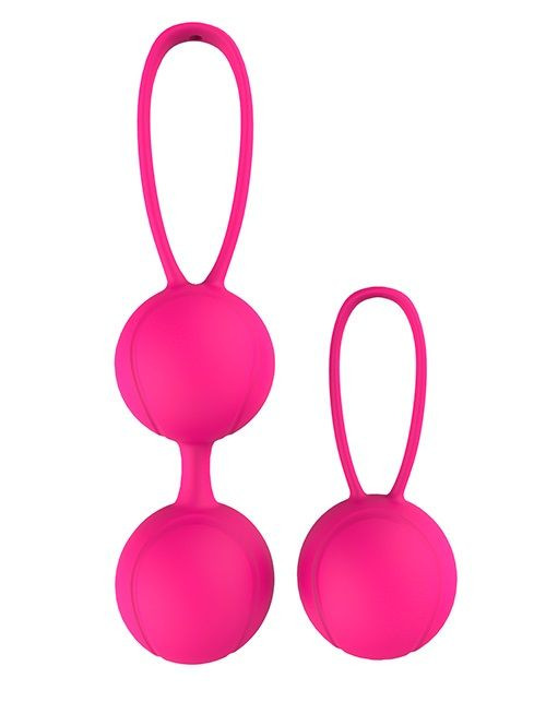 Набор розовых вагинальных шариков PLEASURE BALLS & EGGS DUO BALL SET, Dream Toys