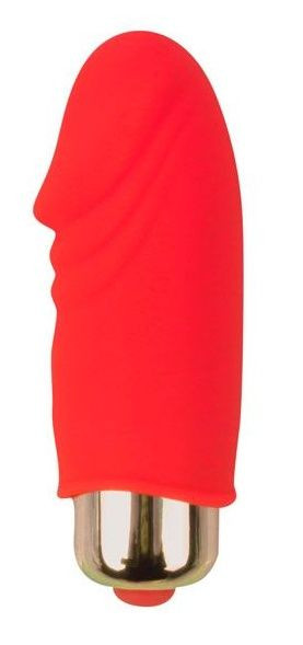 Красный вибромассажер Sweet Toys - 5,5 см., Bior toys Красный вибромассажер Sweet Toys - 5,5 см., Bior toys