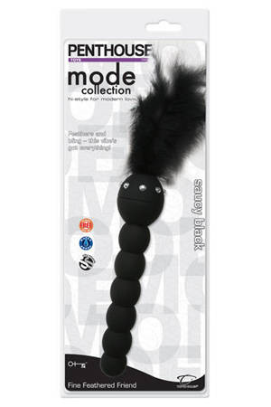 Черная анальная елочка Feathered Friend - 14 см., Topco Sales