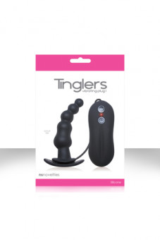 Черная анальная вибро-пробка Tinglers - Plug I, NS Novelties
