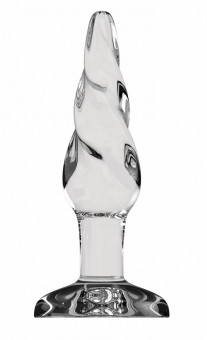 Прозрачная анальная пробка Butt Plug Rounded 3 Inch - 7,6 см., Shots Media BV