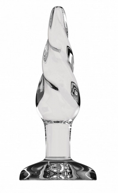 Прозрачная анальная пробка Butt Plug Rounded 3 Inch - 7,6 см., Shots Media BV