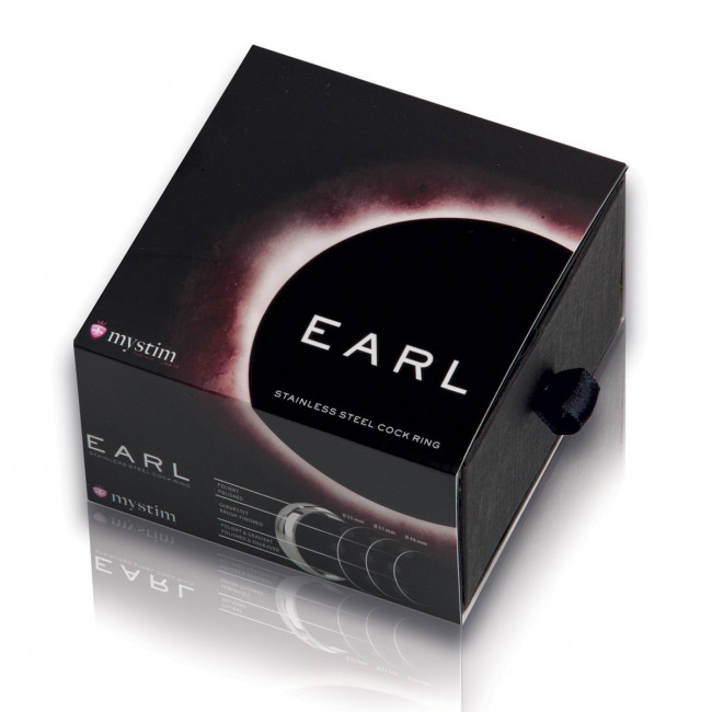 Матовое стальное эрекционное кольцо Earl - 5,1 см., MyStim