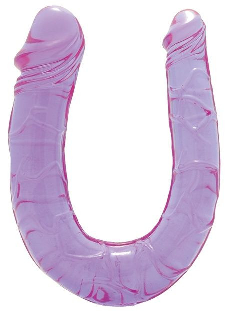 Фиолетовый двойной фаллоимитатор DOUBLE HEAD DONG - 30 см., Dream Toys