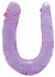 Фиолетовый двойной фаллоимитатор DOUBLE HEAD DONG - 30 см., Dream Toys