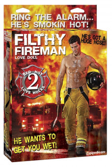 Надувная секс-кукла пожарник Filthy Fireman Love Doll, Pipedream