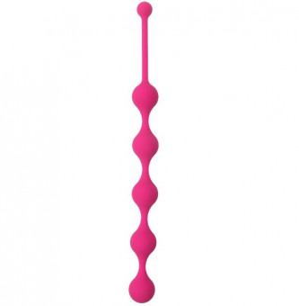 Розовая анальная цепочка SEE YOU FIVE BEADS ANAL - 28,1 см., Dream Toys