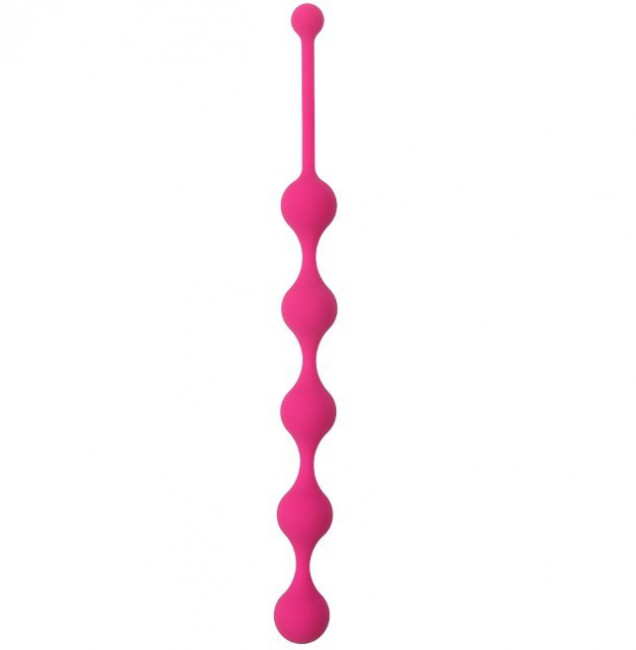 Розовая анальная цепочка SEE YOU FIVE BEADS ANAL - 28,1 см., Dream Toys Розовая анальная цепочка SEE YOU FIVE BEADS ANAL - 28,1 см., Dream Toys