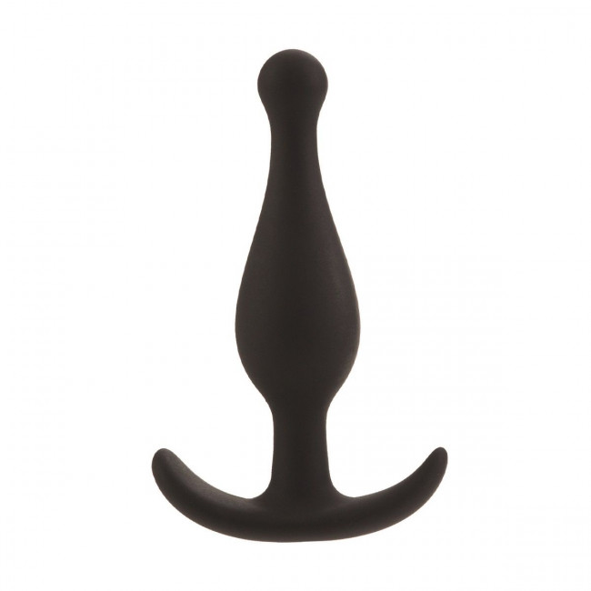 Черная силиконовая анальная пробка Booty Call - 12 см., California Exotic Novelties