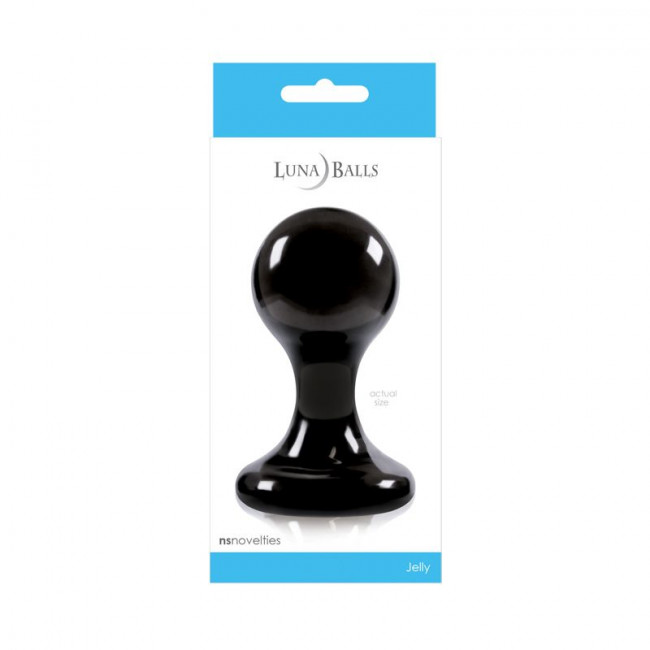 Большая чёрная анальная пробка Luna Balls на присоске - 9,5 см. Большая чёрная анальная пробка Luna Balls на присоске - 9,5 см.