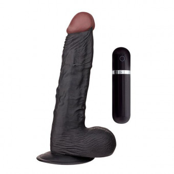 Чёрный вибромассажёр BIGSTUFF 8.5INCH BLACK - 22 см., Dream Toys