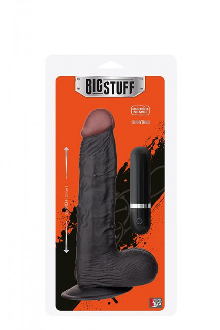 Чёрный вибромассажёр BIGSTUFF 8.5INCH BLACK - 22 см., Dream Toys