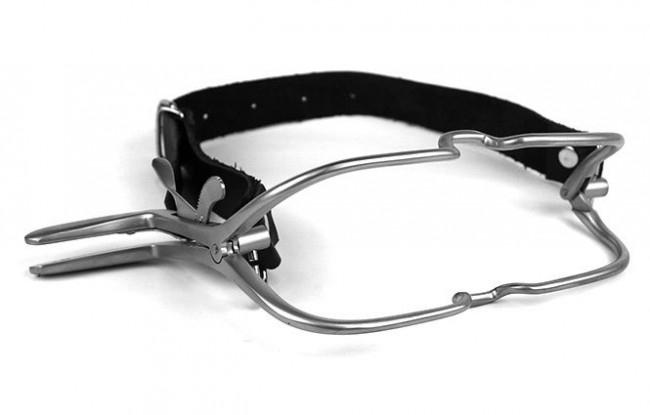 Металлический расширитель для рта Jenning mouth gag with belts, House of steel