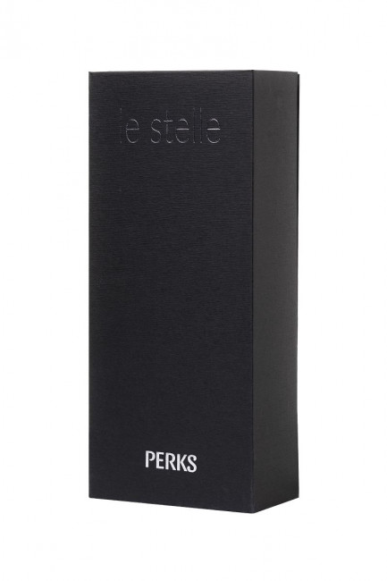 Фиолетовый вибратор Le Stelle PERKS SERIES EX-1 с 2 сменными насадками, Le Stelle