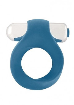Синее виброкольцо Infinity Single Vibrating Cockring, Shots Media BV
