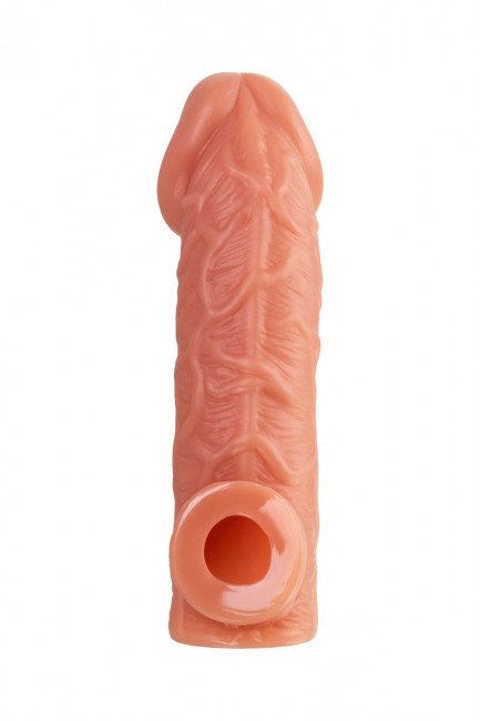 Телесная насадка на фаллос с отверстием для мошонки EXTREME SLEEVE - 17,6 см. Телесная насадка на фаллос с отверстием для мошонки EXTREME SLEEVE - 17,6 см.