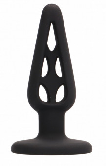Чёрная анальная пробка Butt Plug Hollow 1 4 Inch - 10 см., Shots Media BV
