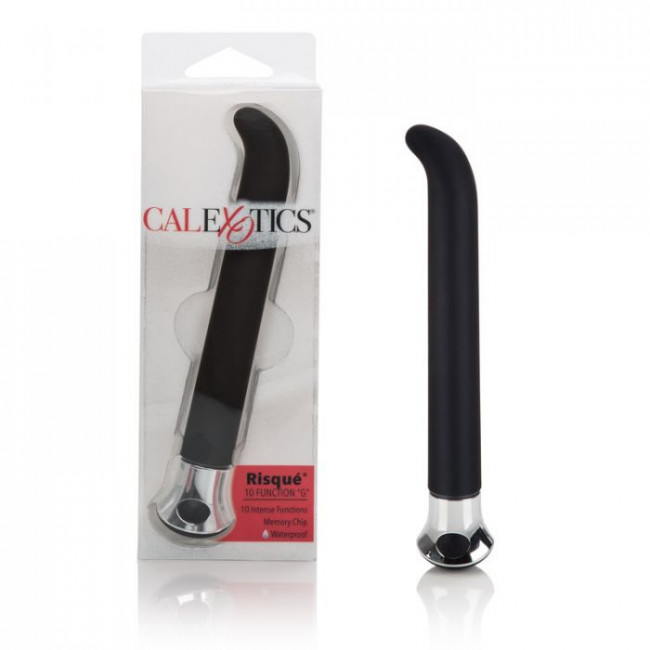 Чёрный вибромассажер Risqu? 10-Function "G" - 14 см., California Exotic Novelties