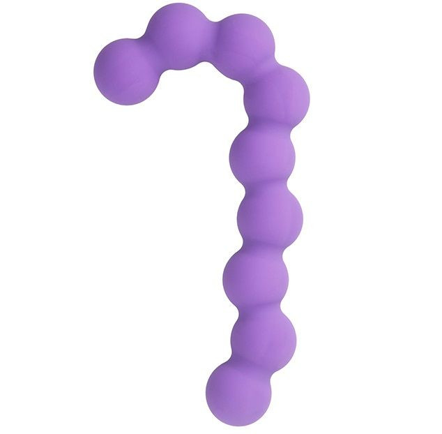 Фиолетовая анальная цепочка SEE YOU CANDY CANE ANAL BEADS - 13,1 см., Dream Toys