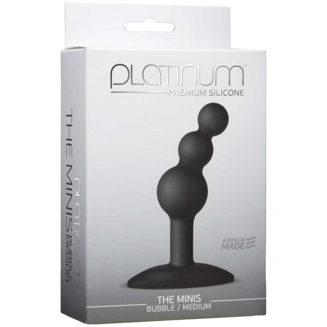 Черный анальный стимулятор The Minis Bubble Medium - 9,6 см., Doc Johnson