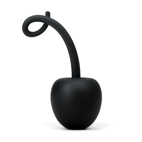 Чёрный анальный стимулятор SILICONE MY SECRET CHERRY - 11 см., Toyz4lovers