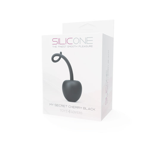 Чёрный анальный стимулятор SILICONE MY SECRET CHERRY - 11 см., Toyz4lovers
