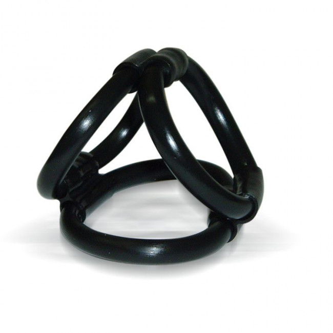 Эрекционное кольцо Tri Ring Cock Cage, Seven Creations