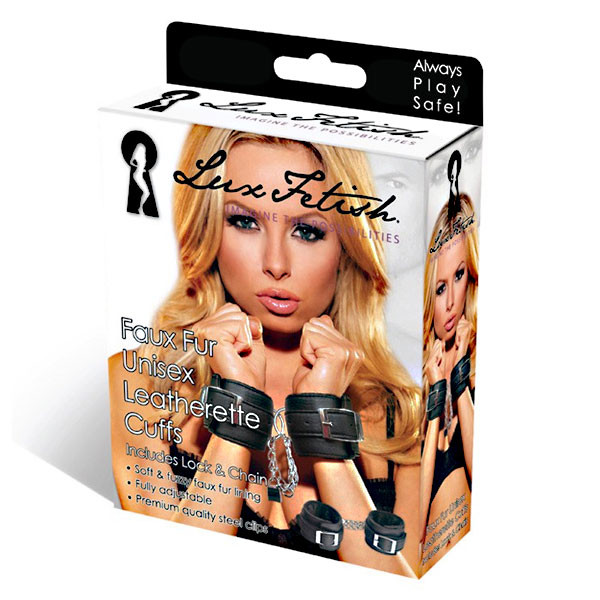 Оковы с цепями и подкладкой из меха, Lux Fetish