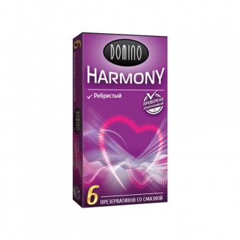 Презервативы с рёбрышками Domino Harmony - 6 шт., Domino