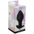 Чёрная анальная вибропробка Bulb Anal Plug - 10 см., Lola toys