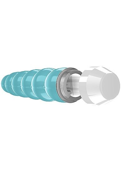 Бирюзовый фигурный вибратор Lauryn - 15 см., Shots Media BV