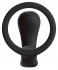 Чёрное эрекционное кольцо с анальной пробкой Bootie Ring, Fun Factory