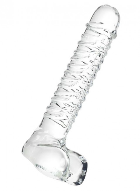 Стеклянный прозрачный фаллоимитатор Sexus Glass - 21 см., Sexus
