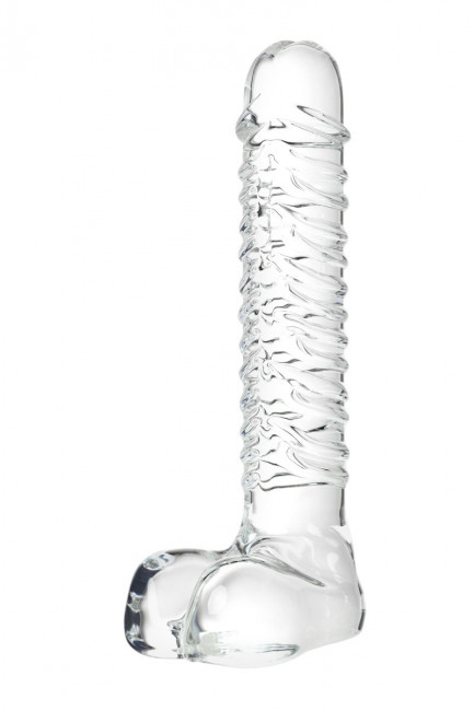 Стеклянный прозрачный фаллоимитатор Sexus Glass - 21 см., Sexus