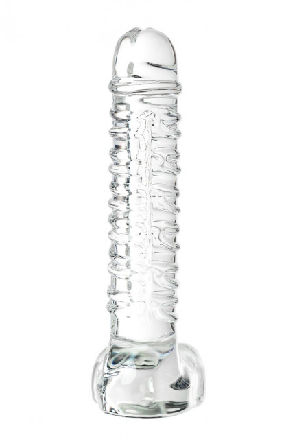 Стеклянный прозрачный фаллоимитатор Sexus Glass - 21 см., Sexus