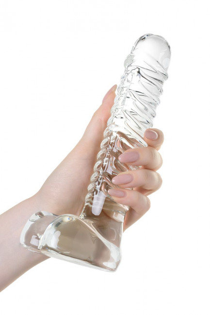 Стеклянный прозрачный фаллоимитатор Sexus Glass - 21 см., Sexus