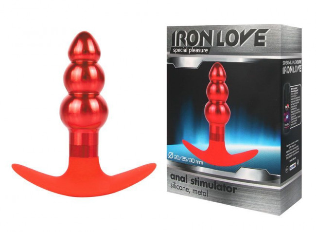 Анальная втулка красного цвета - 9,6 см., Bior toys