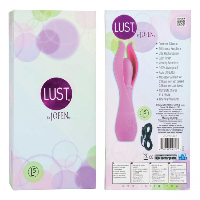Малый розовый вибратор с лепестками Lust by JOPEN L5, Jopen