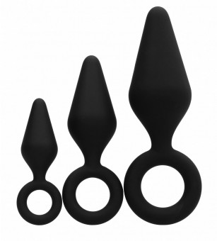 Набор из 3 анальных пробок Silicone Butt Plug Set, Shots Media BV