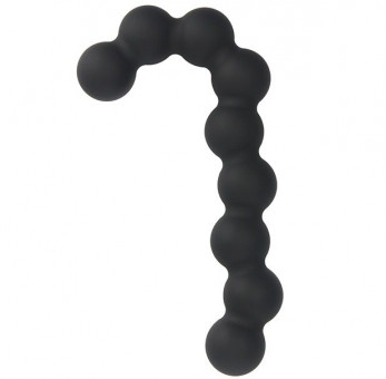 Чёрная анальная цепочка SEE YOU CANDY CANE ANAL BEADS - 13,1 см., Dream Toys