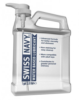 Канистра лубриканта Swiss Navy Water Based Lube на водной основе - 3,8 л., Swiss navy